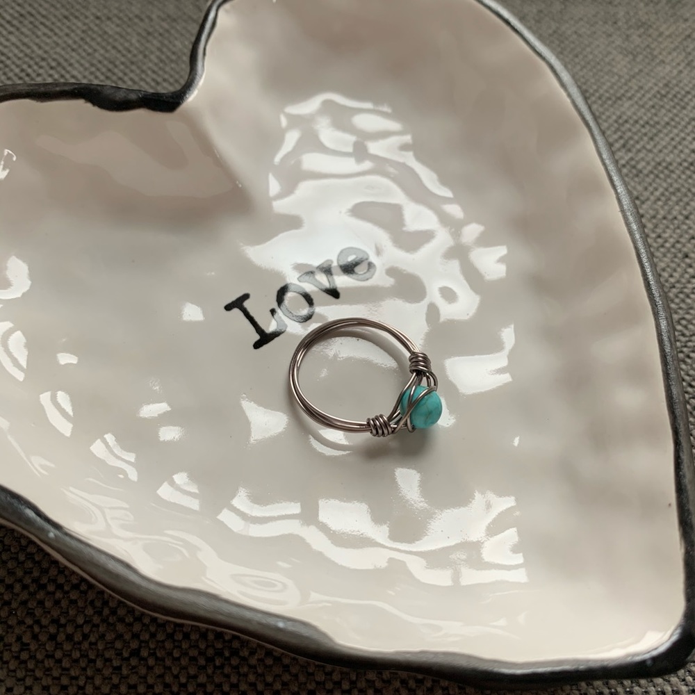 Turquoise Wire Ring - Picture 2 of 4